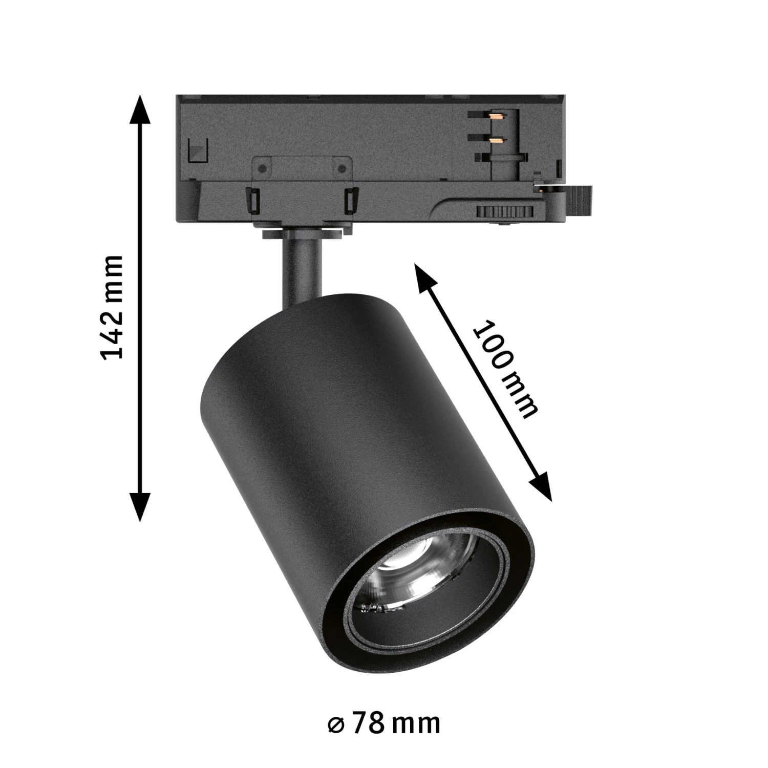 Paulmann ProRail3 LED Schienenspot Kratos 36° 1050lm 9W 4000K 230V Schwarz - Image 2