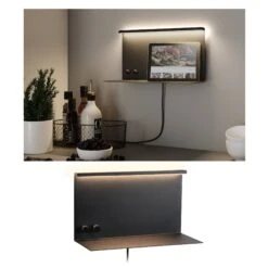 Paulmann LED Wandleuchte Jarina USB C 3000K 540lm / 200lm 230V 4,5 / 1x1,6W Dimmbar Schwarz Matt