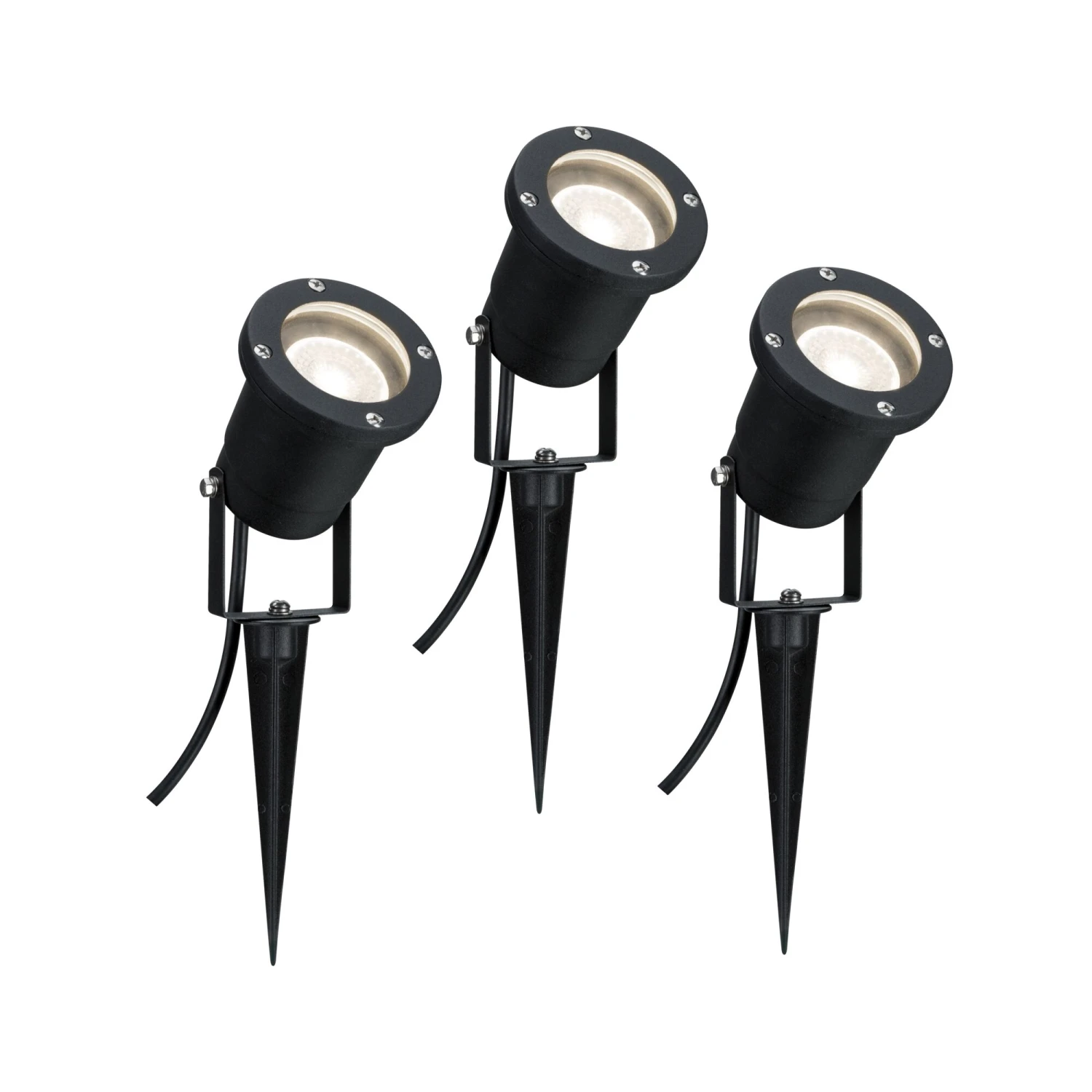 Paulmann LED Gartenstrahler LED Gartenstrahler IP65 Rund 92mm 3000K 3x3,5W 3x230lm 230V Schwarz Aluminium