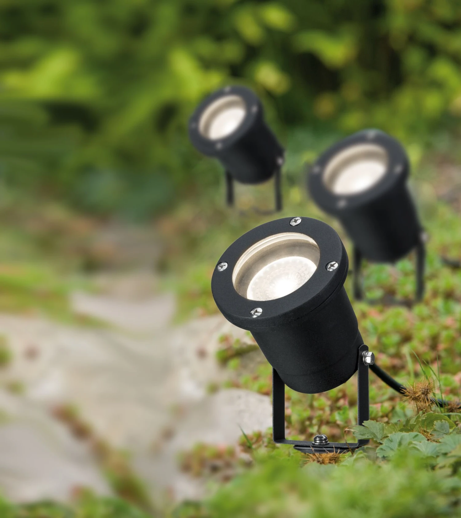 Paulmann LED Gartenstrahler LED Gartenstrahler IP65 Rund 92mm 3000K 3x3,5W 3x230lm 230V Schwarz Aluminium – Bild 2