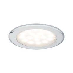 Paulmann LED Möbeleinbauleuchten Spiegelschrank Rund 65mm 2x2,5W 2x180lm 230/12V 3000K Chrom