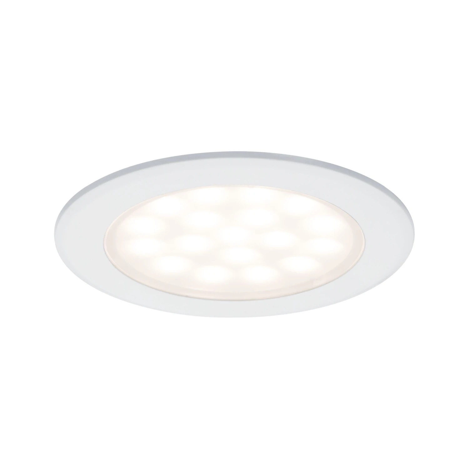 Paulmann LED Möbeleinbauleuchten Spiegelschrank Rund 65mm 2x2,5W 2x180lm 230/12V 3000K Weiß Matt