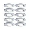 Paulmann LED Einbauleuchte Calla Basisset Schwenkbar IP65 Rund 90mm 30° 10x5,2W 10x460lm 230V Dimmbar 4000K Chrom Matt