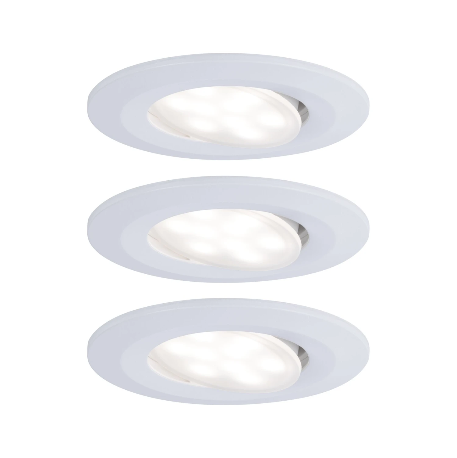 Paulmann LED Einbauleuchte Calla Basisset Schwenkbar IP65 Rund 90mm 30° 3x6W 3x530lm 230V 4000K Weiß Matt