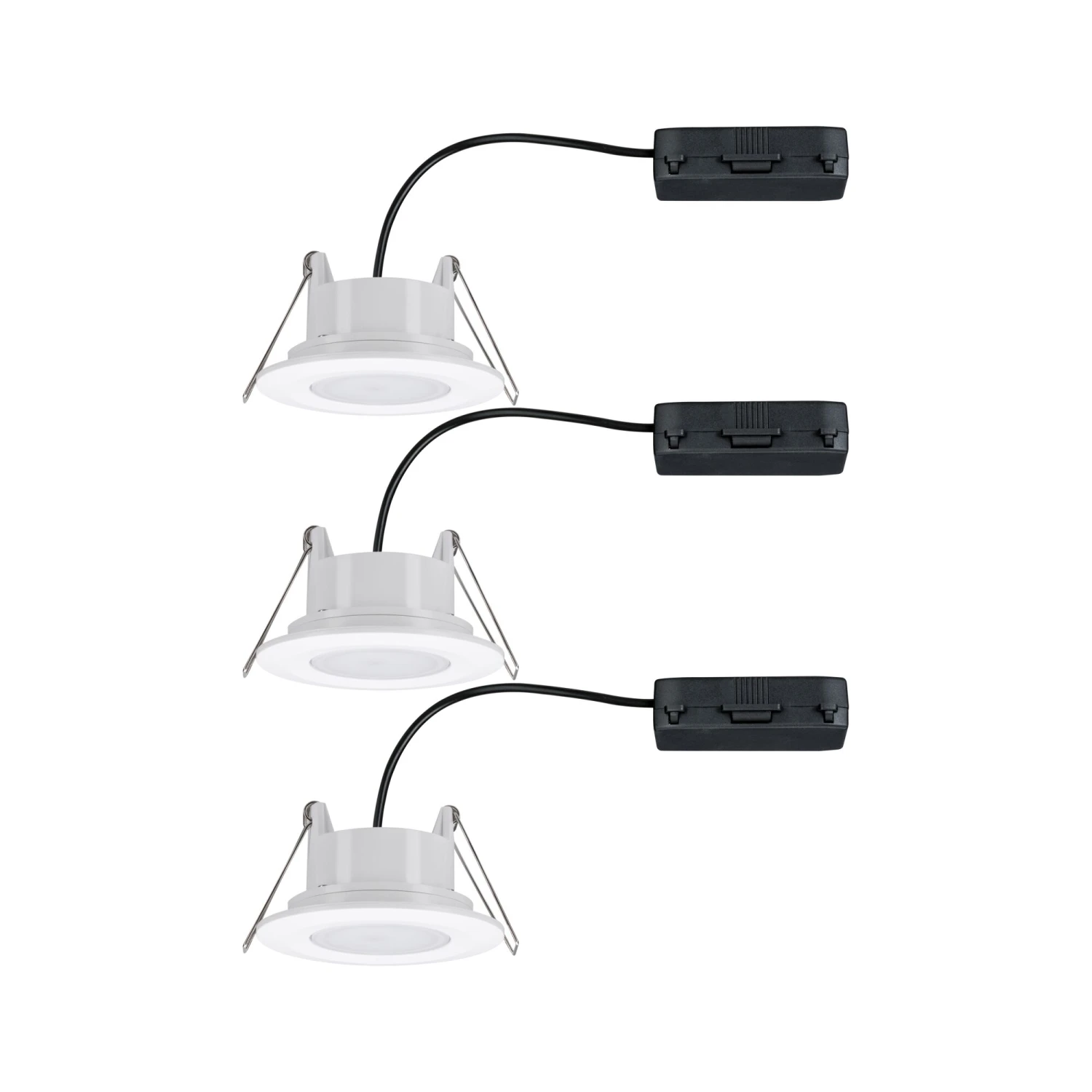 Paulmann LED Einbauleuchte Calla Basisset Schwenkbar IP65 Rund 90mm 30° 3x6W 3x530lm 230V 4000K Weiß Matt - Image 6