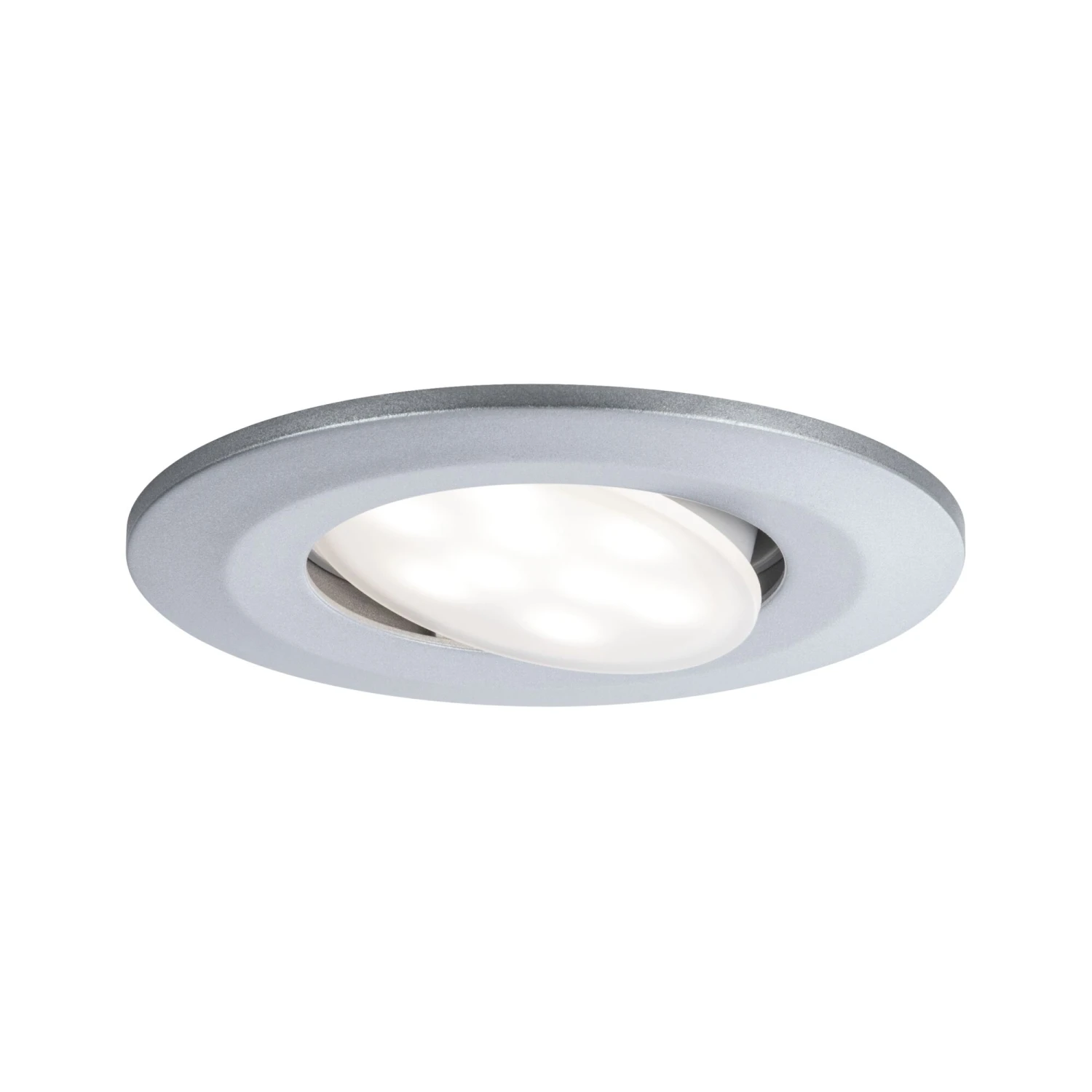 Paulmann LED Einbauleuchte Calla Schwenkbar IP65 Rund 90mm 30° 6W 530lm 230V 4000K Chrom Matt