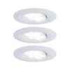 Paulmann LED Einbauleuchte Calla Basisset Schwenkbar IP65 Rund 90mm 30° 3x5,2W 3x460lm 230V Dimmbar 4000K Weiß Matt