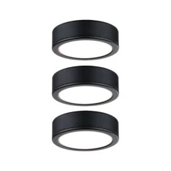 Paulmann LED Unterschrankleuchte Pukk 3x3,5W 65mm 3x210lm 230V Rund Schwarz