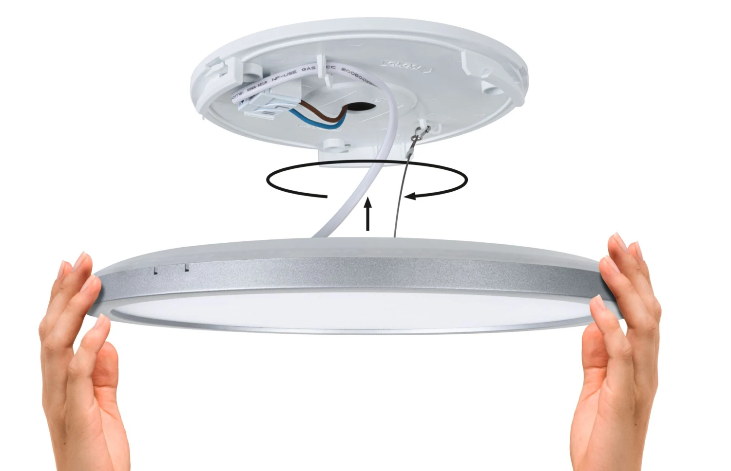 Paulmann LED Panel Atria Shine Backlight Rund 190mm 11,2W 850lm 3000K Chrom Matt - Image 8