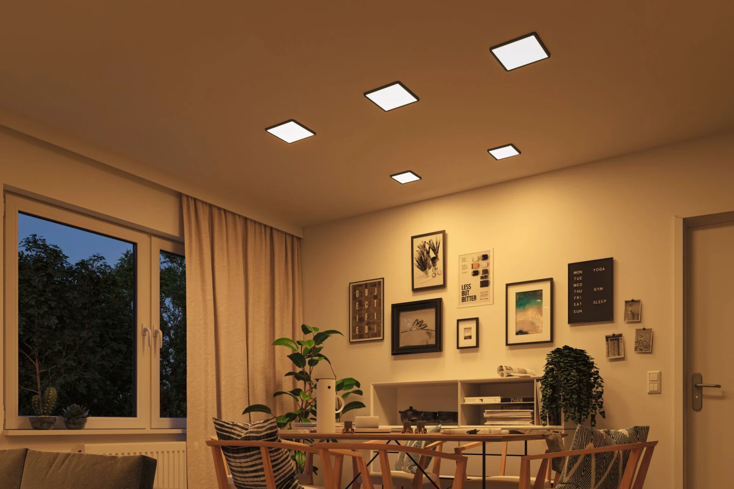 Paulmann VariFit LED Einbaupanel Dim To Warm Areo IP44 Eckig 175x175mm 13W 1200lm 3 Step Dim To Warm Schwarz Dimmbar – Bild 7