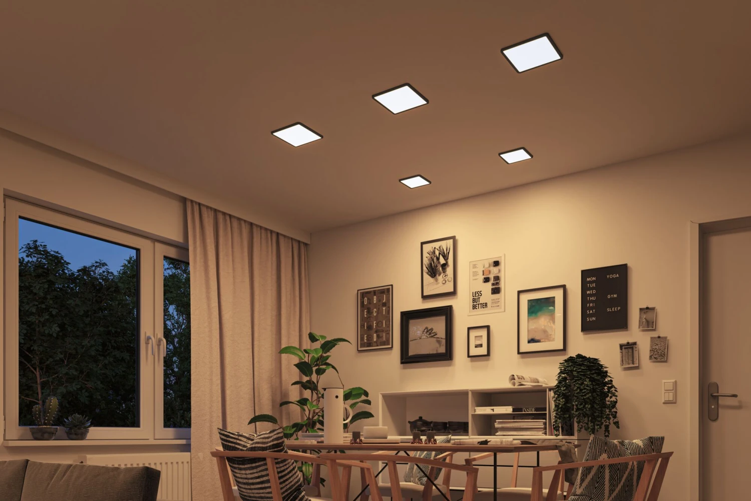 Paulmann VariFit LED Einbaupanel Dim To Warm Areo IP44 Eckig 175x175mm 13W 1200lm 3 Step Dim To Warm Schwarz Dimmbar – Bild 8