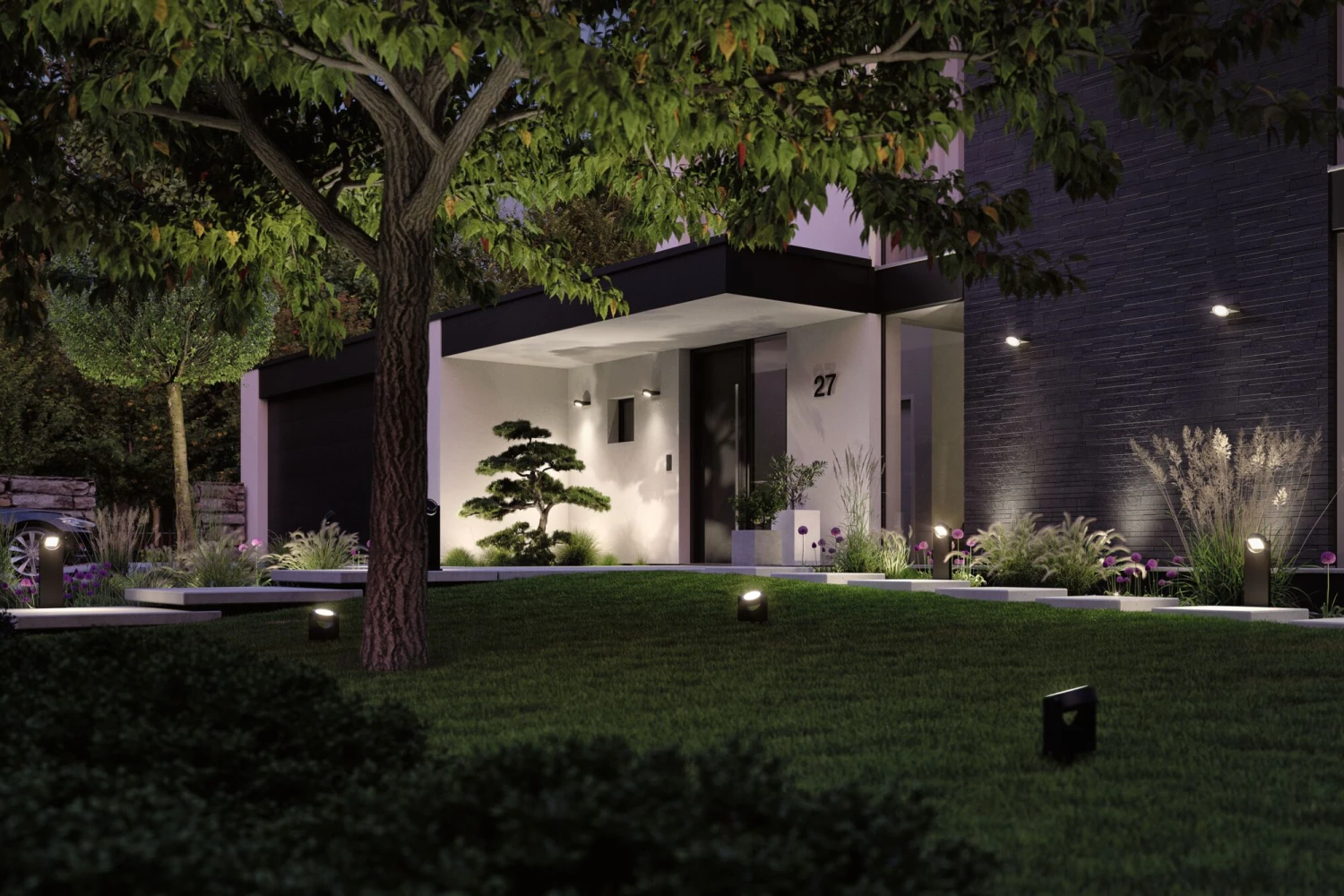 Paulmann LED Gartenstrahler Swivea IP44 183x46mm 3000K 8W 460lm 230V Anthrazit Aluminium – Bild 3