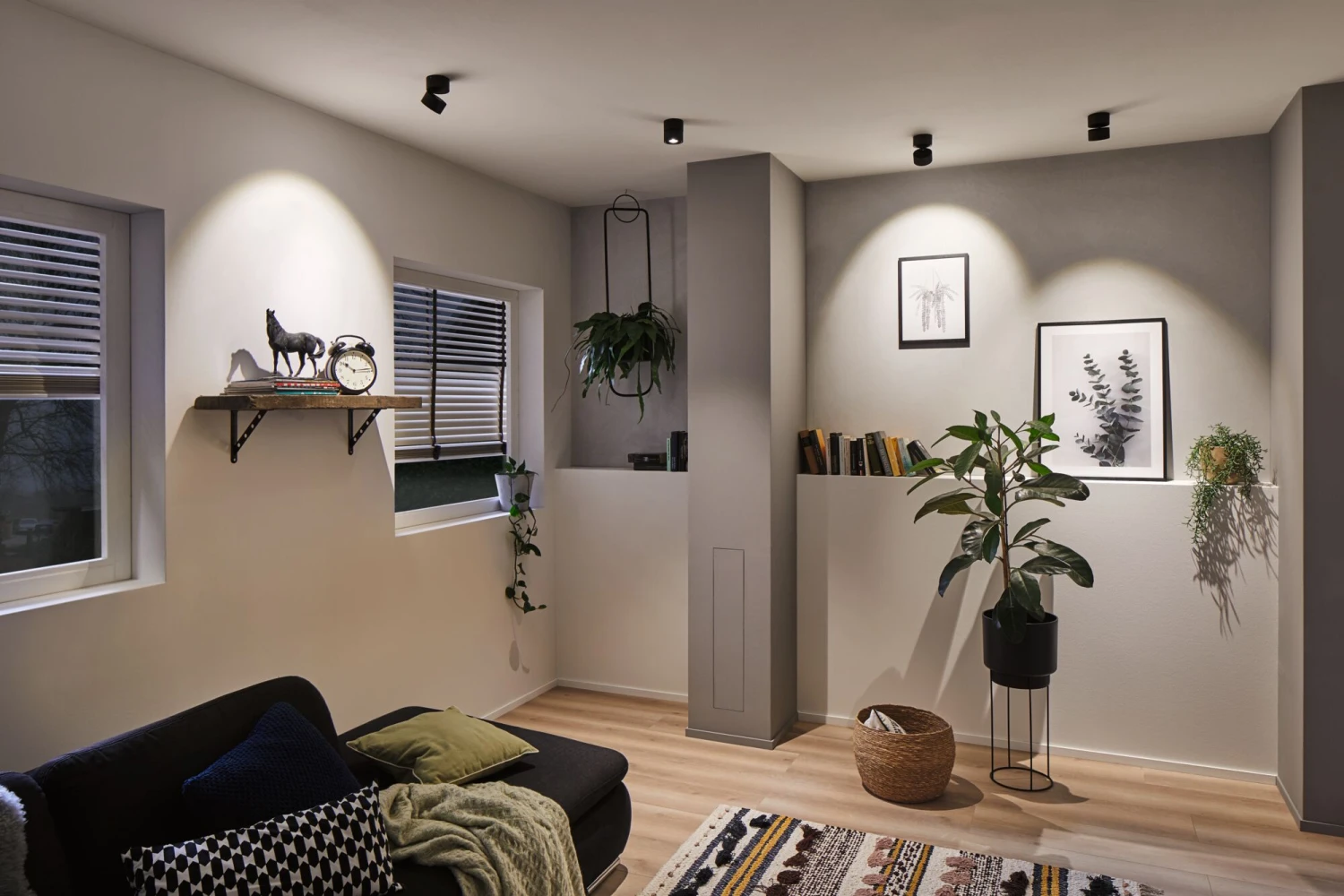 Paulmann LED Deckenleuchte Spircle 78mm 8W 550lm 230V 3000K Schwarz Matt - Image 5