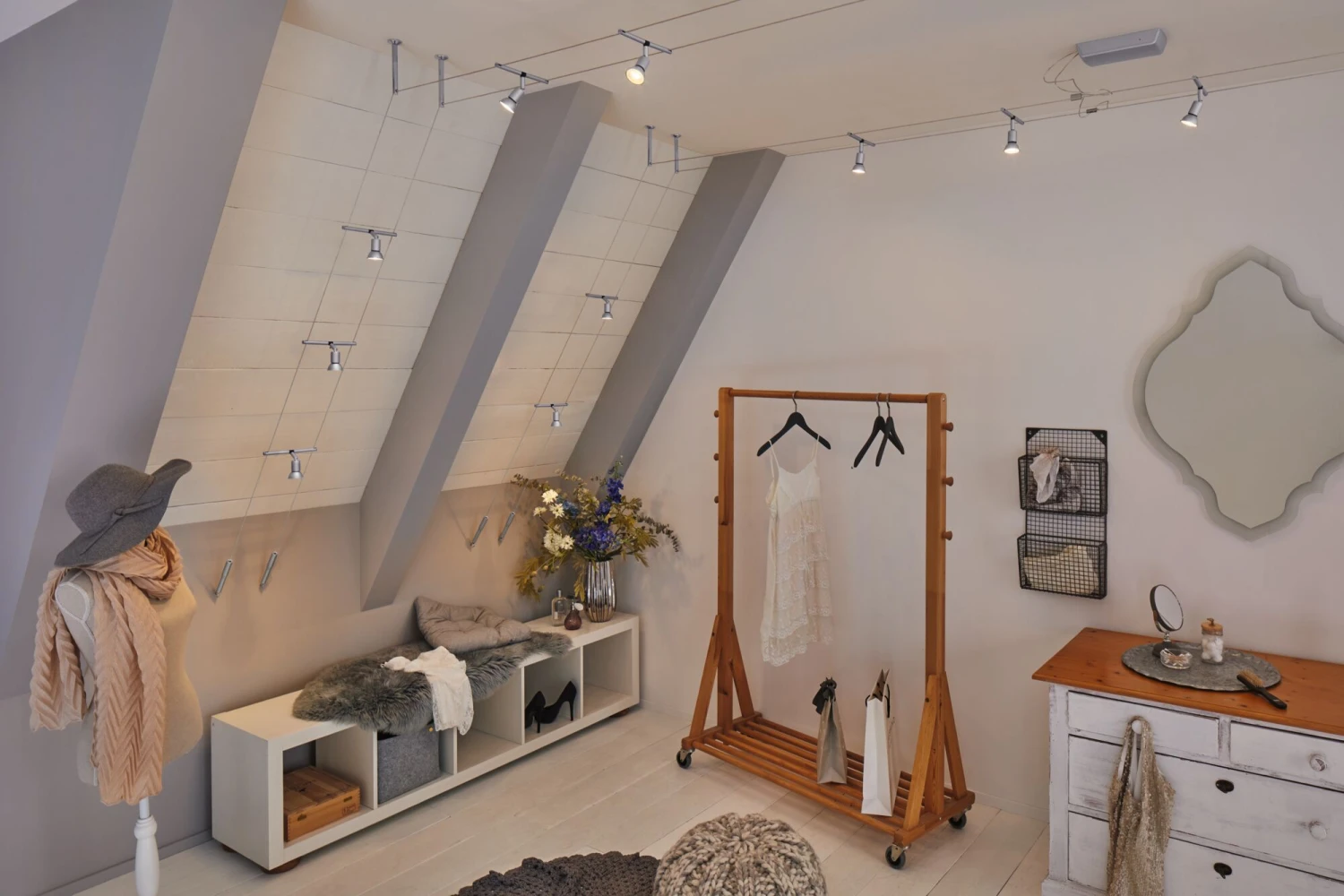 Paulmann CorDuo Seilsystem Salt Basisset GU5,3 Max. 5x10W 230/12V Chrom Matt - Image 4