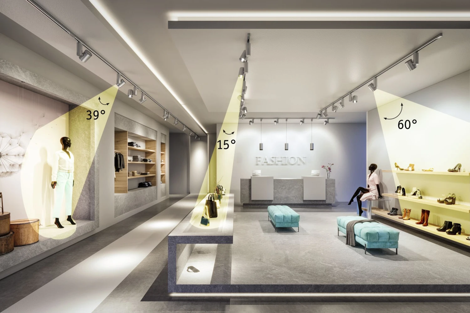 Paulmann ProRail3 LED Schienenspot Zeuz 39° 2860lm 33W 3000K Dimmbar 230V Silber - Image 4