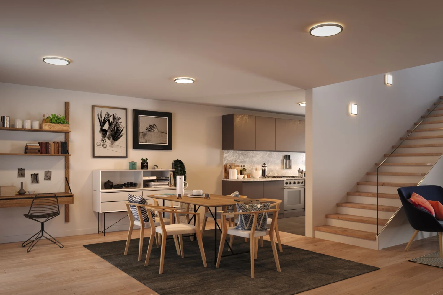 Paulmann LED Panel Atria Shine Backlight Eckig 190x190mm 11,2W 900lm 3000K Chrom Matt - Image 5