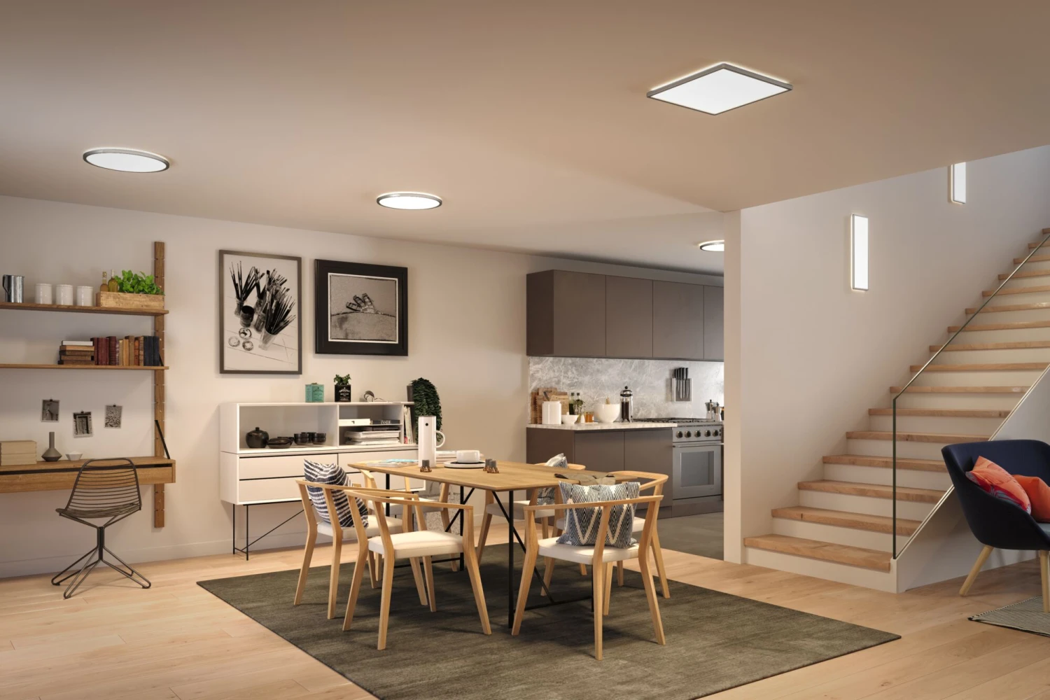 Paulmann LED Panel 3-Step-Dim Atria Shine Backlight Rund 420mm 22W 2300lm 4000K Chrom Matt Dimmbar - Image 5