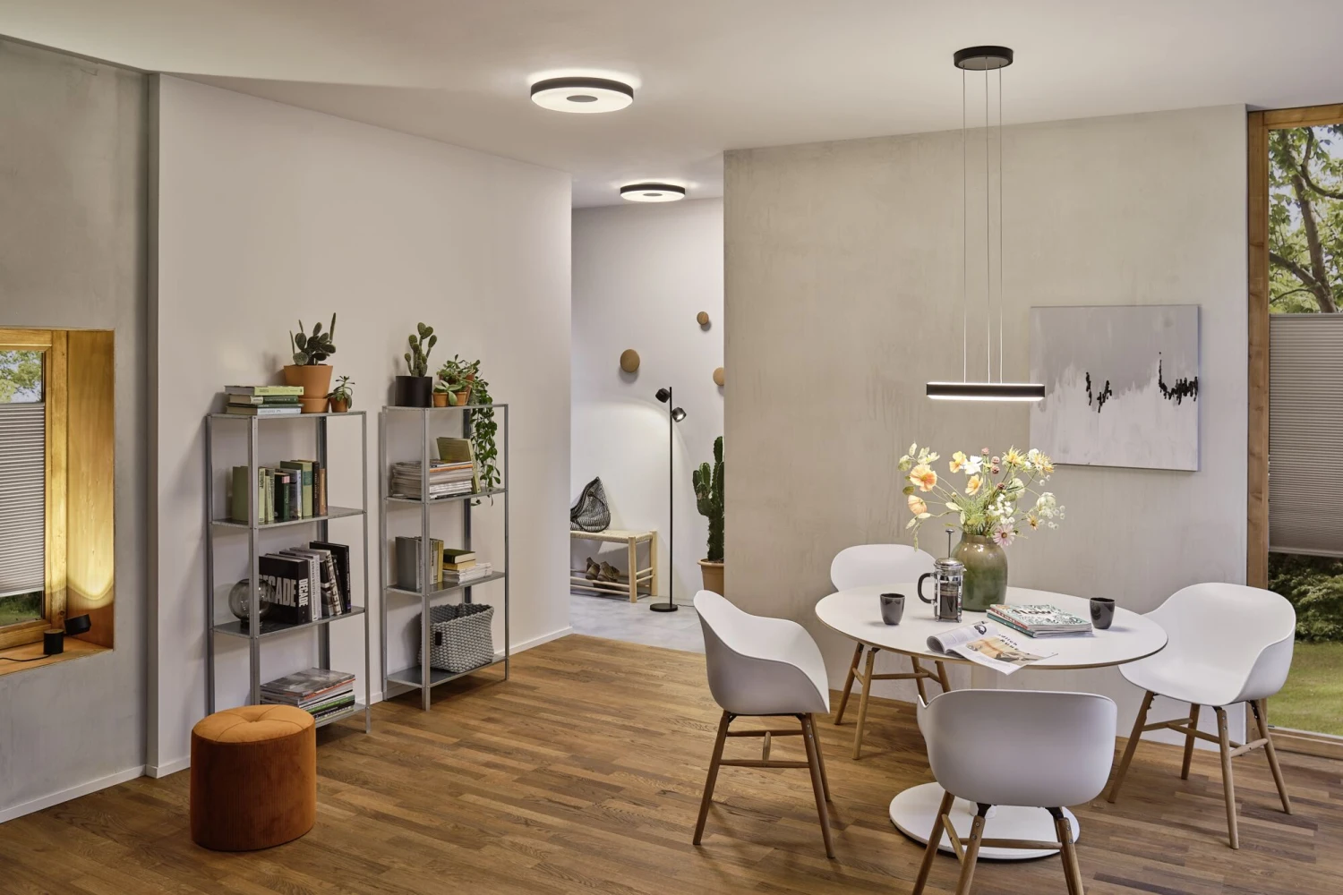 Paulmann LED Deckenleuchte Smart Home Zigbee 3.0 Puric Pane 2700K 200lm / 1.900lm 230V 16 / 1x1,5W Dimmbar Schwarz/Grau - Image 6