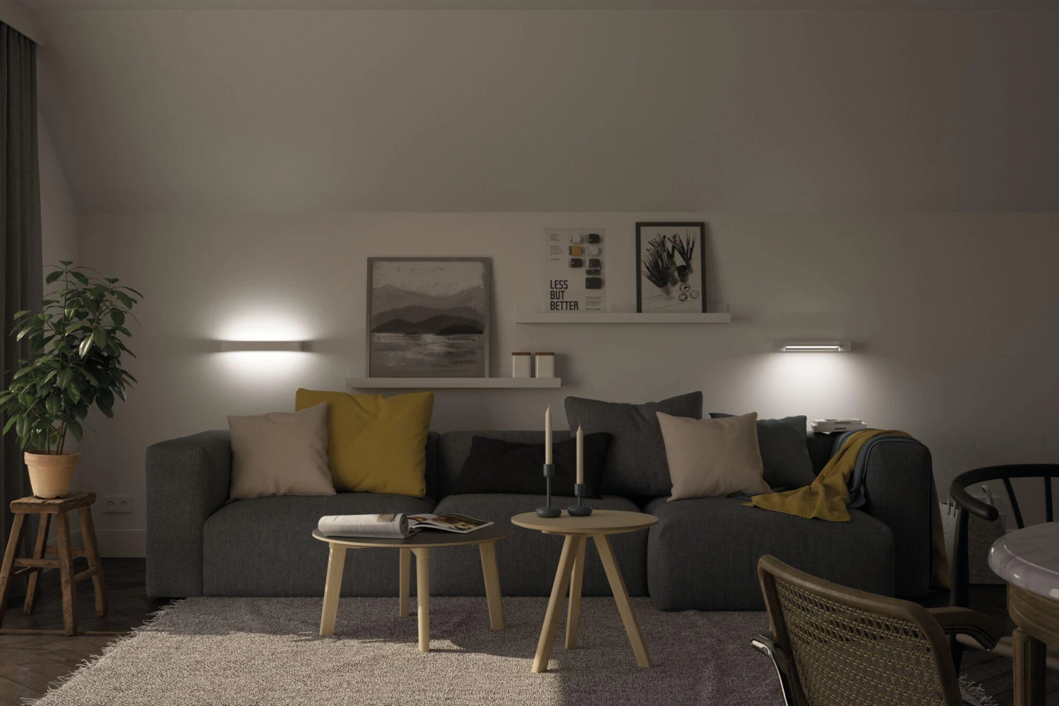 Paulmann LED Wandleuchte 3-Step-Dim Lucille IP44 2700K 1000lm 230V 11,5W Dimmbar Weiß - Image 3