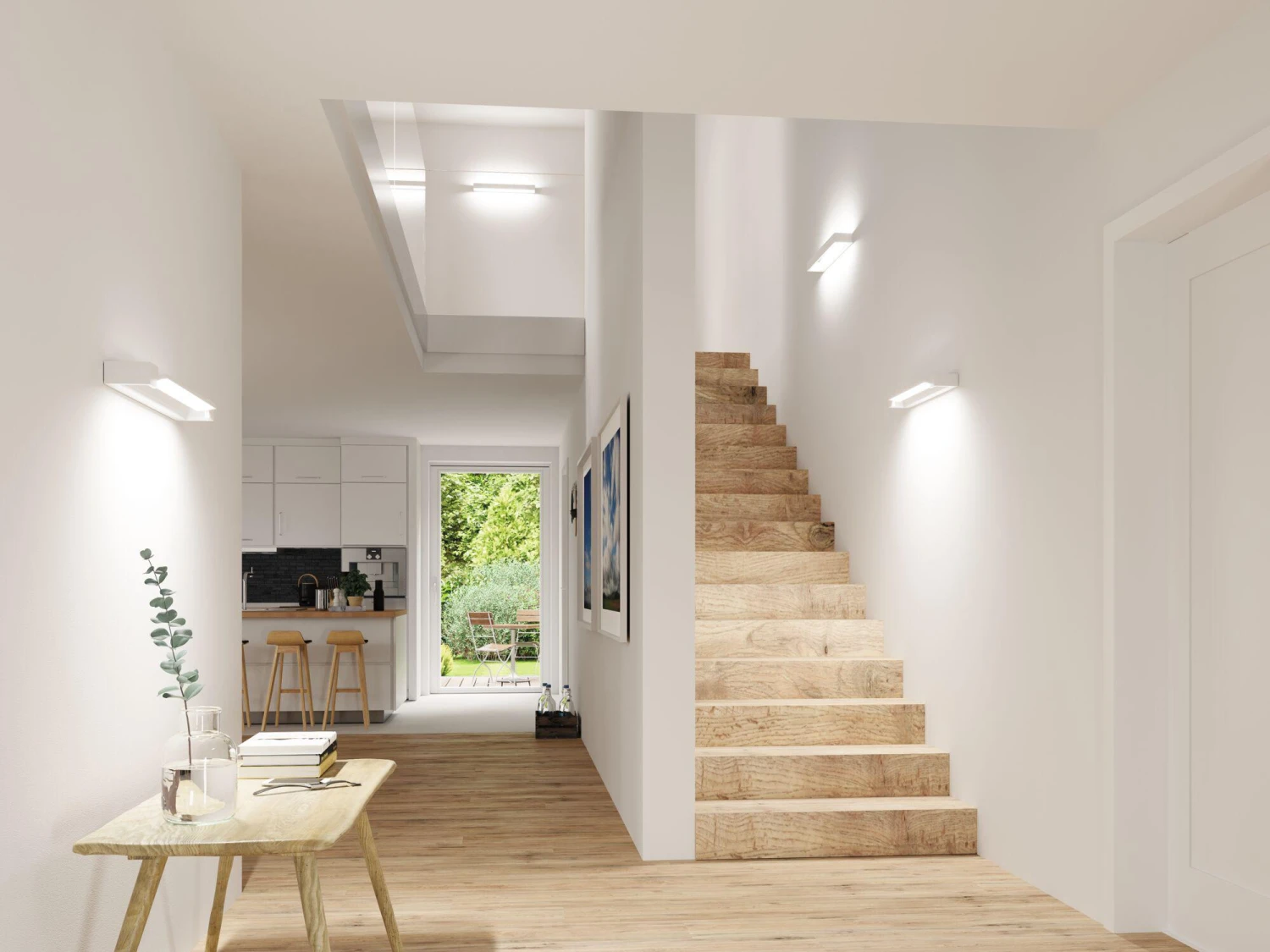 Paulmann LED Wandleuchte 3-Step-Dim Lucille IP44 2700K 1600lm 230V 18W Dimmbar Weiß - Image 4