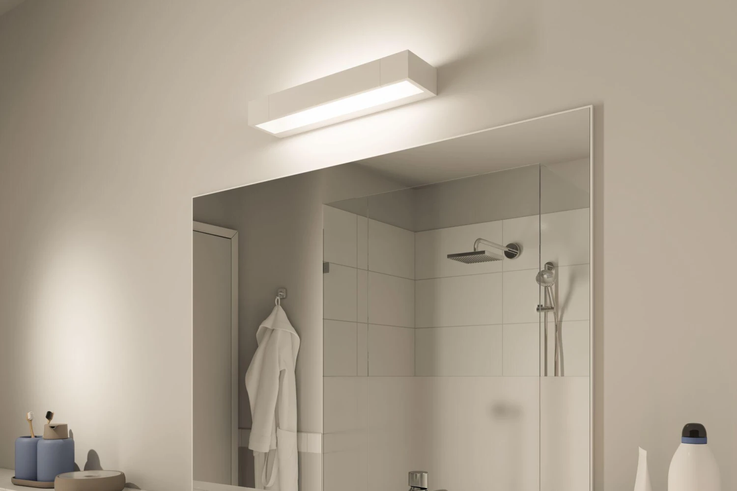 Paulmann LED Wandleuchte 3-Step-Dim Lucille IP44 2700K 1000lm 230V 11,5W Dimmbar Weiß - Image 5