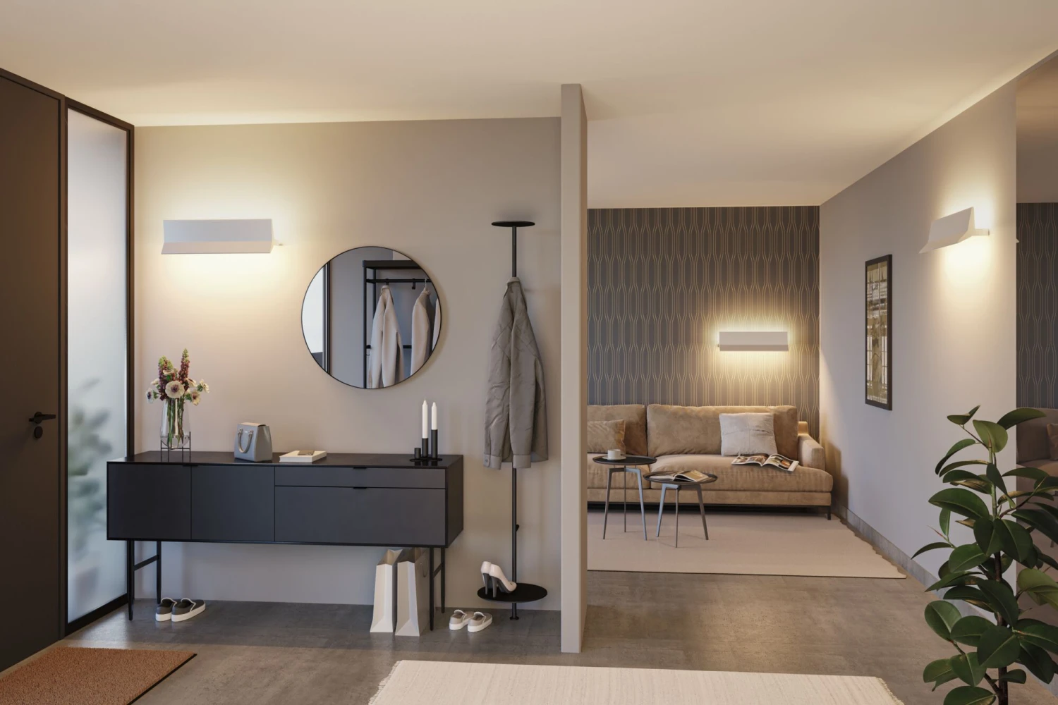 Paulmann LED Wandleuchte Smart Home Zigbee 3.0 Stine Tunable White 1.400lm / 410lm 230V 13W Dimmbar Weiß Matt - Image 4