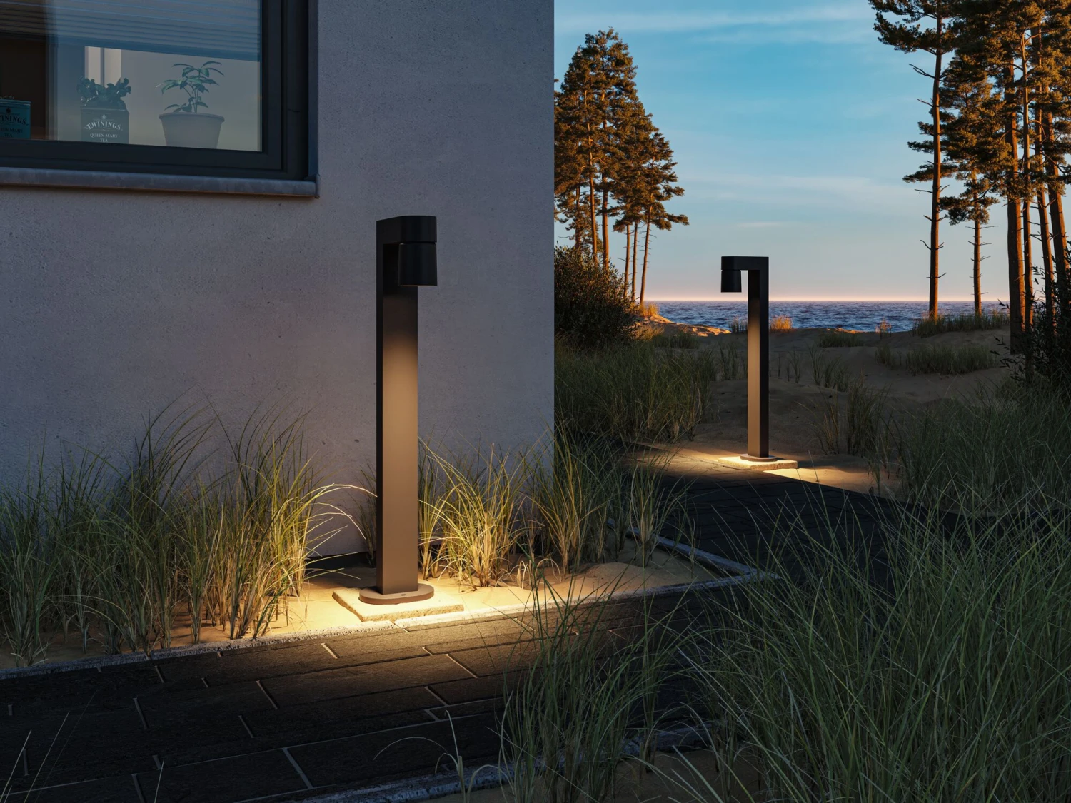 Paulmann LED Pollerleuchte Kimu IP44 822mm 3000K 8W 500lm 230V 70° Anthrazit Aluminium – Bild 5