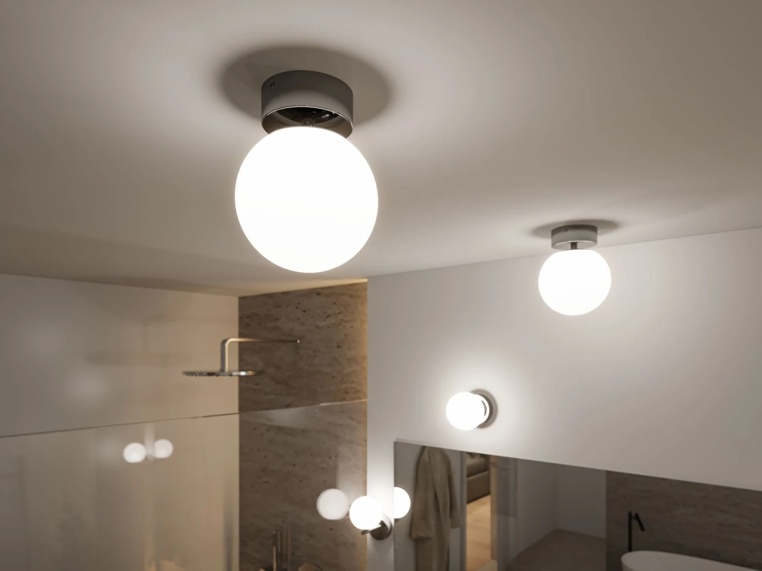 Paulmann Selection Bathroom LED Deckenleuchte Gove IP44 3000K 400lm 230V 5W Chrom/Satin - Image 4
