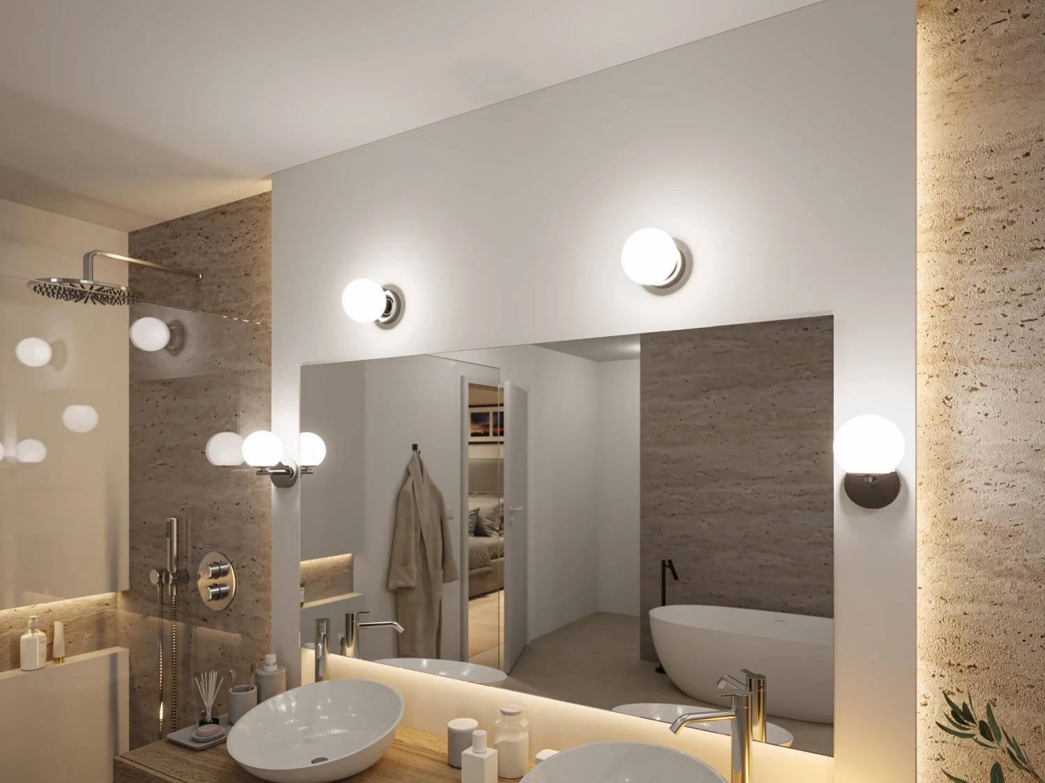Paulmann Selection Bathroom LED Deckenleuchte Gove IP44 3000K 400lm 230V 5W Chrom/Satin - Image 5