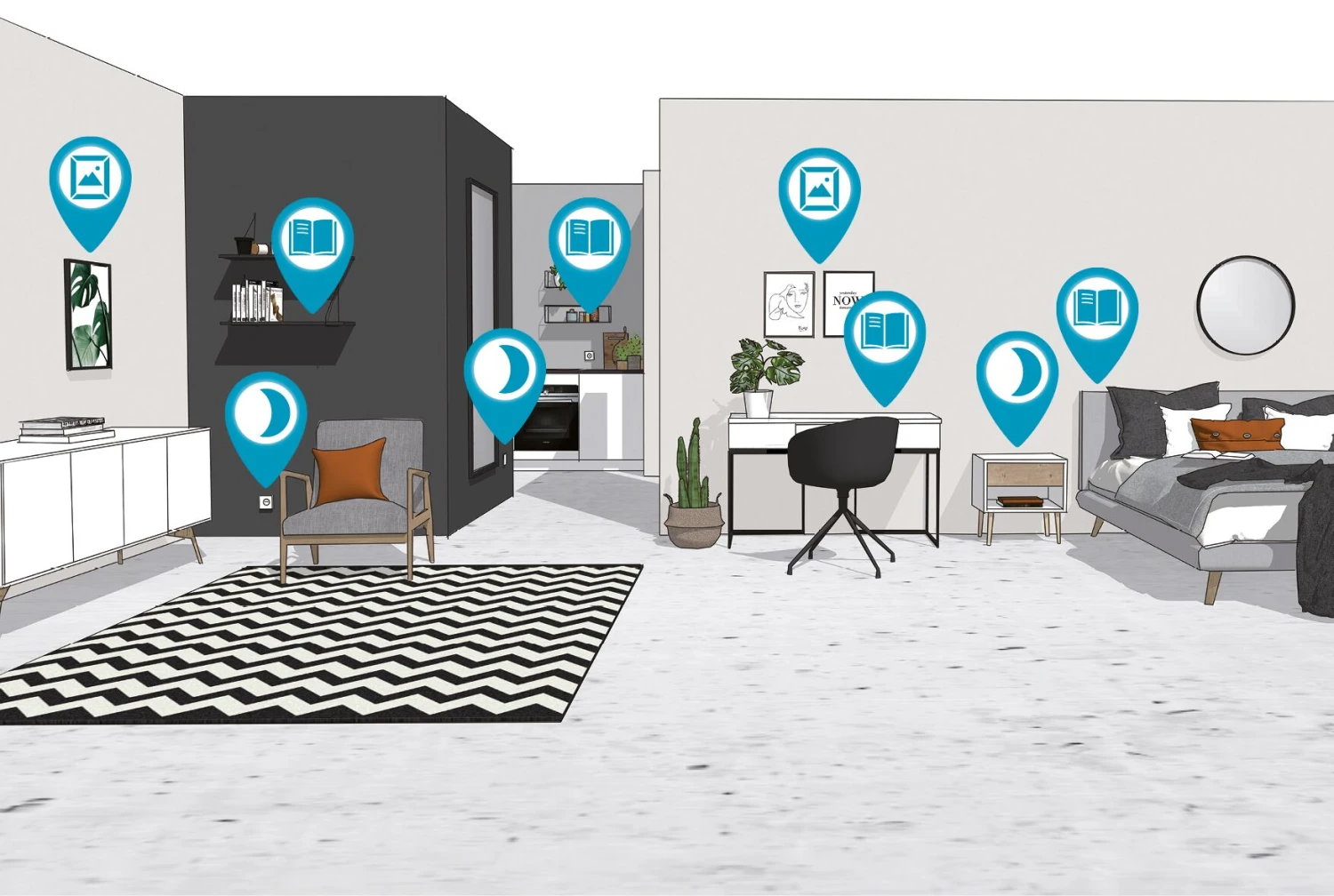 Paulmann Klemmleuchte Vitis Flexarm Schnurschalter Grau 230V E14 - Image 8