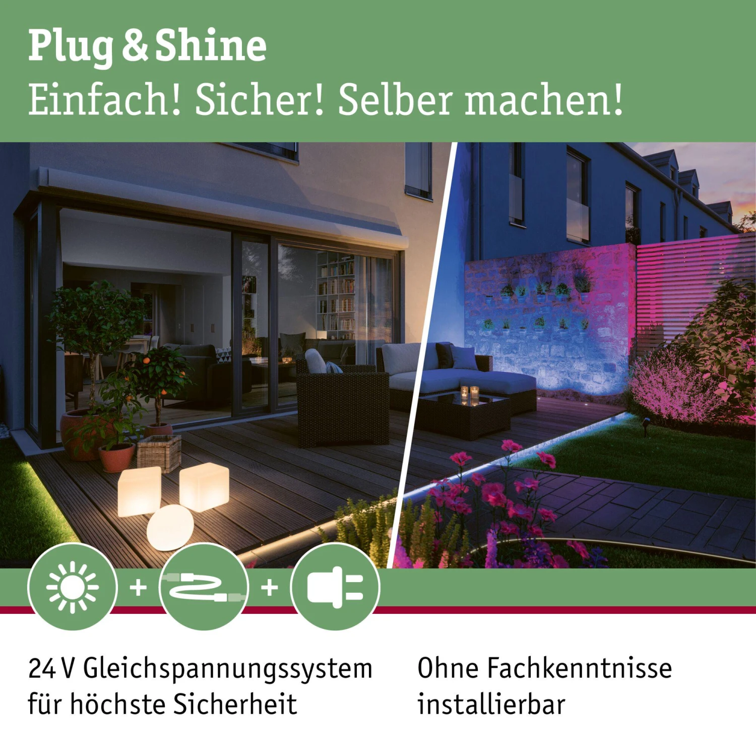Paulmann Plug & Shine LED Gartenstrahler Fluter Einzelspot IP65 3000K 15,5W Schwarz – Bild 5