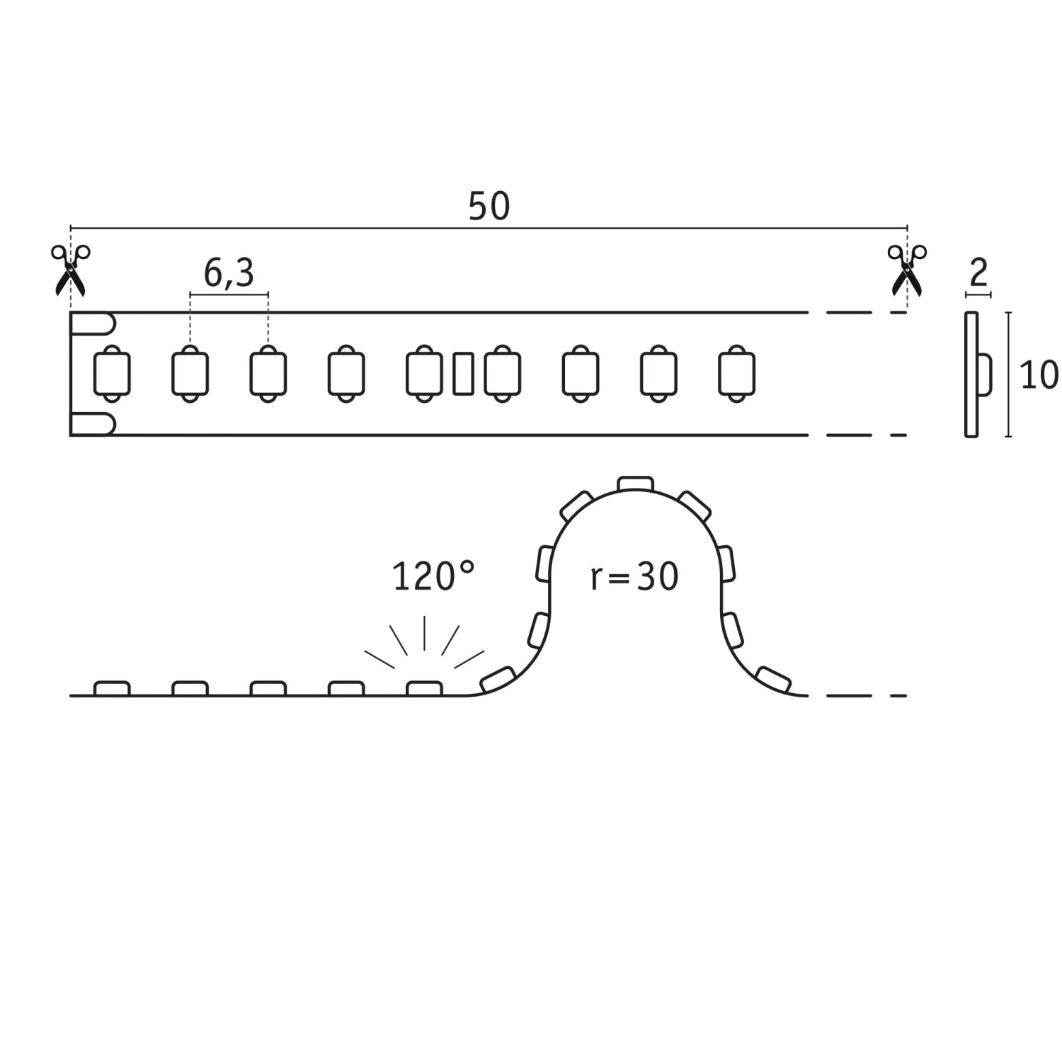 Paulmann ProLED LED Strip Gold P150 940 5m 62W 1600lm/m 160LEDs/m 4000K – Bild 3